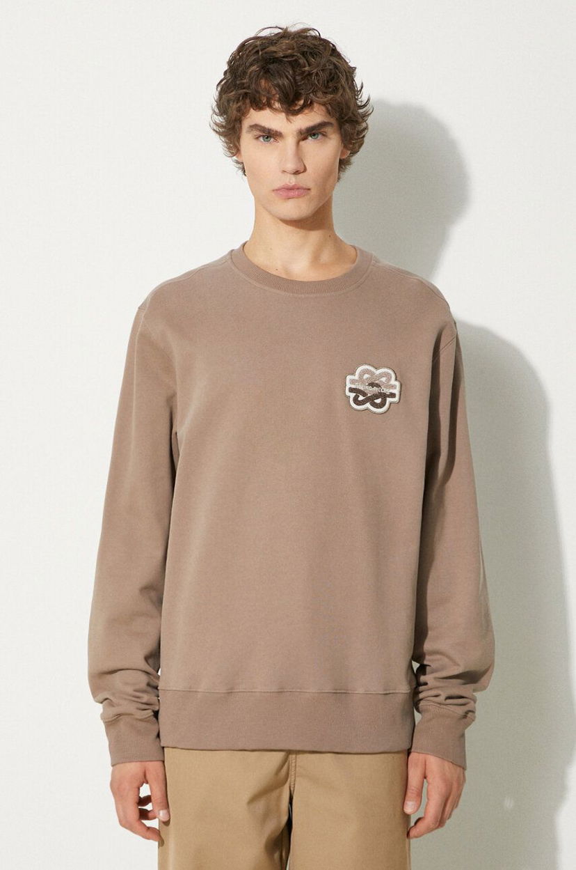 Sweatshirt Filling Pieces Gowtu Sweatshirt Beige | 74533921407