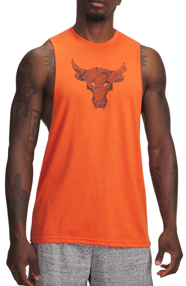 Linne Under Armour Project Rock Graphic Tanktop Orange | 6005057-844, 0