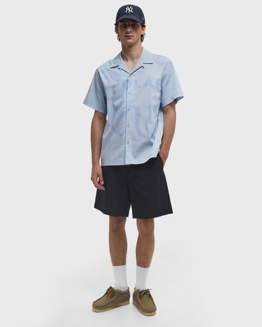 Skjorta ØLÅF Sun Print Camp Collar Shirt Blå | M210303-SURFBLUE, 2