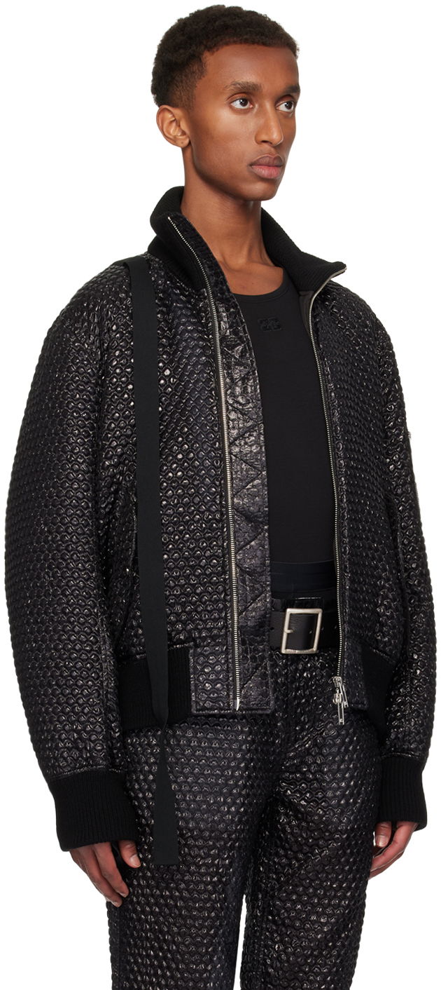 Bomberjacka Helmut Lang Helmut Lang Seatbelt Down Bomber Jacket Svart | O06HM199, 1