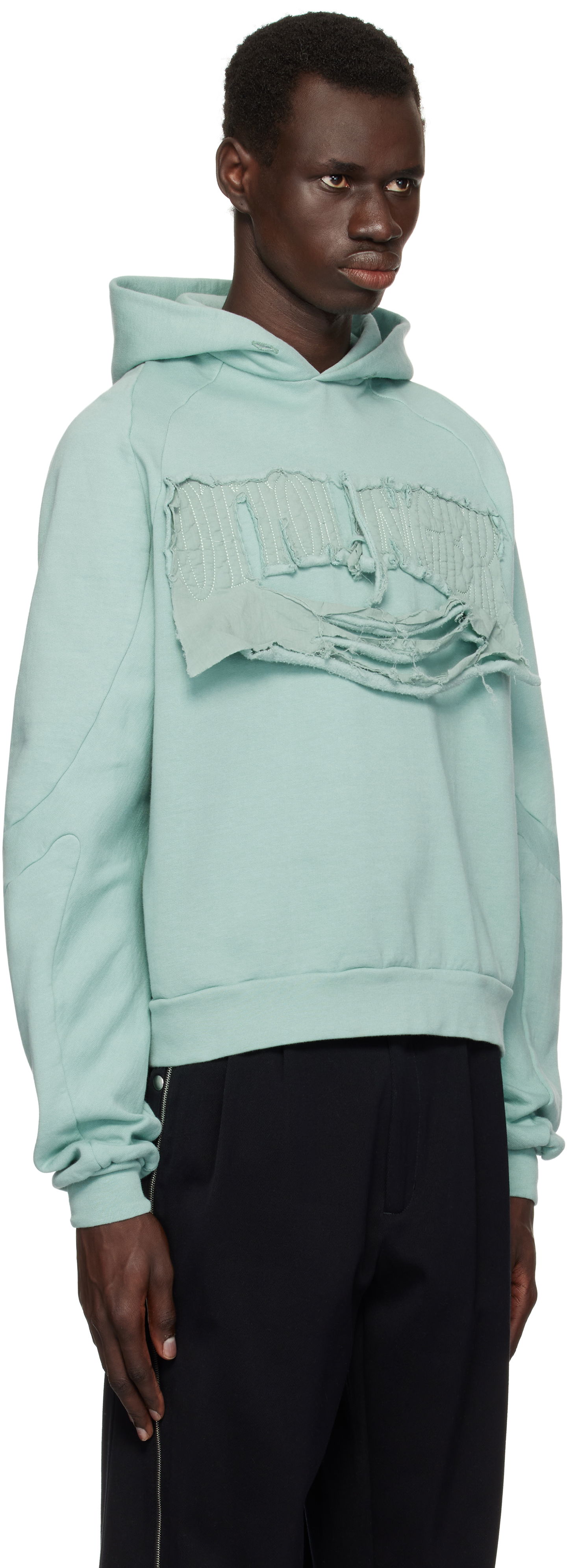 Sweatshirt Ottolinger Ottolinger Distressed Multiline Hoodie Grön | 115-102715-01, 1