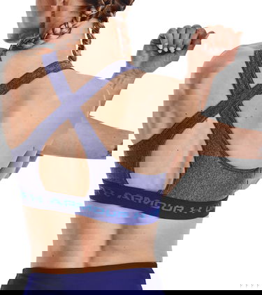 Behå Under Armour Crossback Mid Heather Bra Purpur | 1361036-415, 1