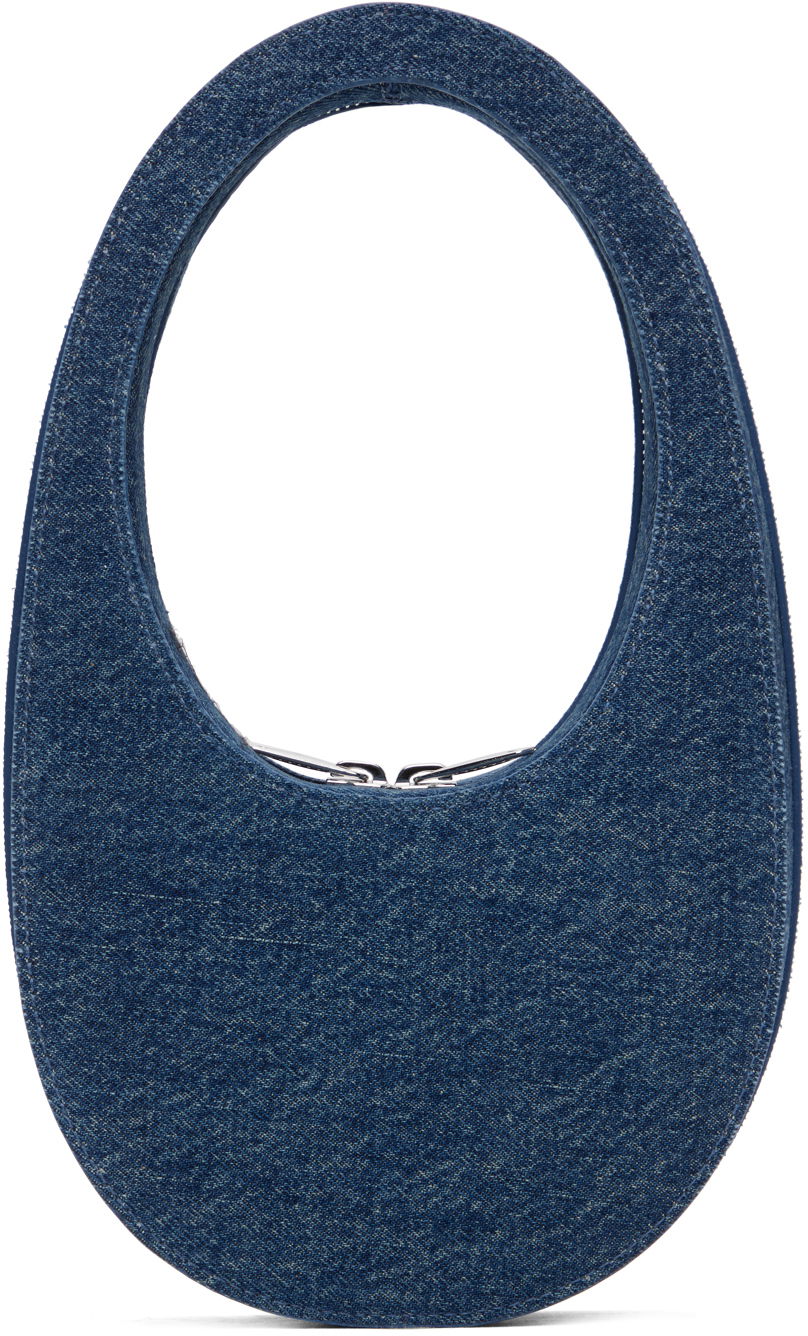 Handväska Coperni Coperni Mini Swipe Denim Shoulder Bag Blå | COPBA01BIS252