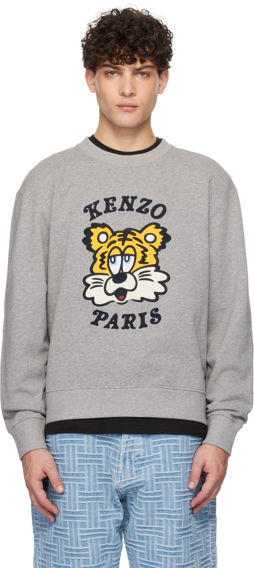 Sweatshirt KENZO Paris VERDY Edition Embroidered Sweatshirt Grå | FF58SW2394MF