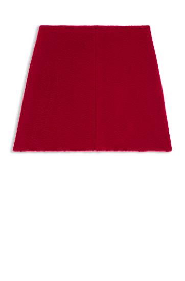 Kjol BOSS A-line mini skirt with textured effect Röd | 50547637