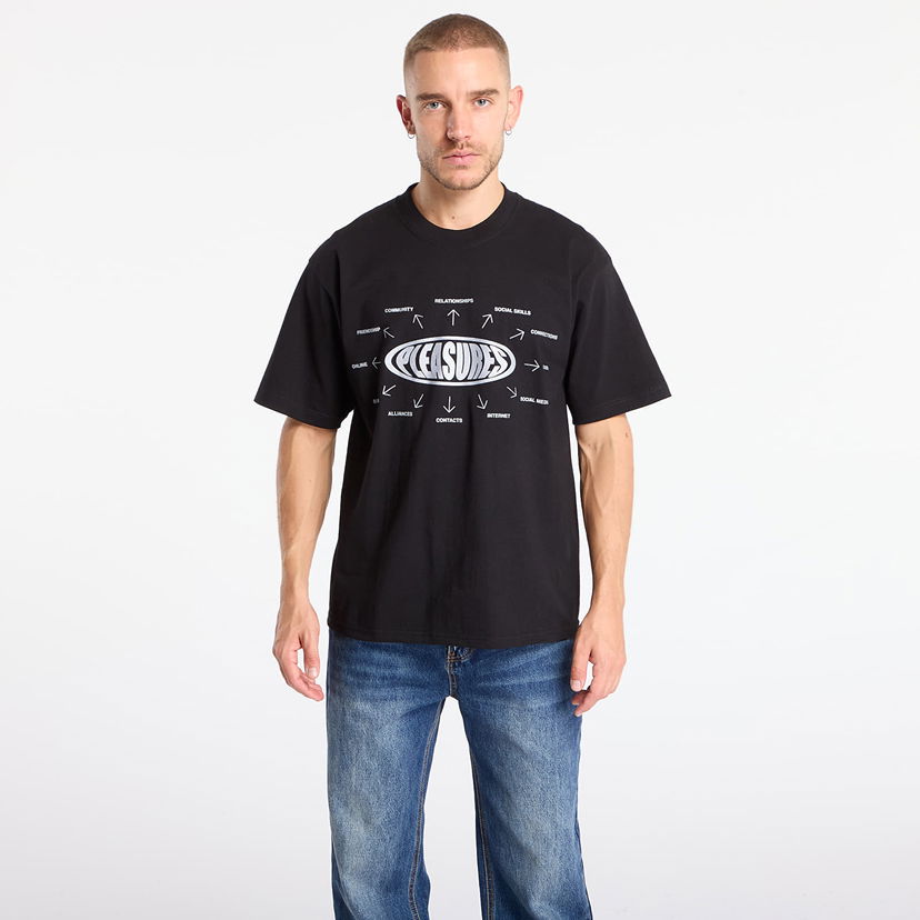 T-shirt Pleasures Overview Logo T-Shirt Svart | P25F084-BLACK