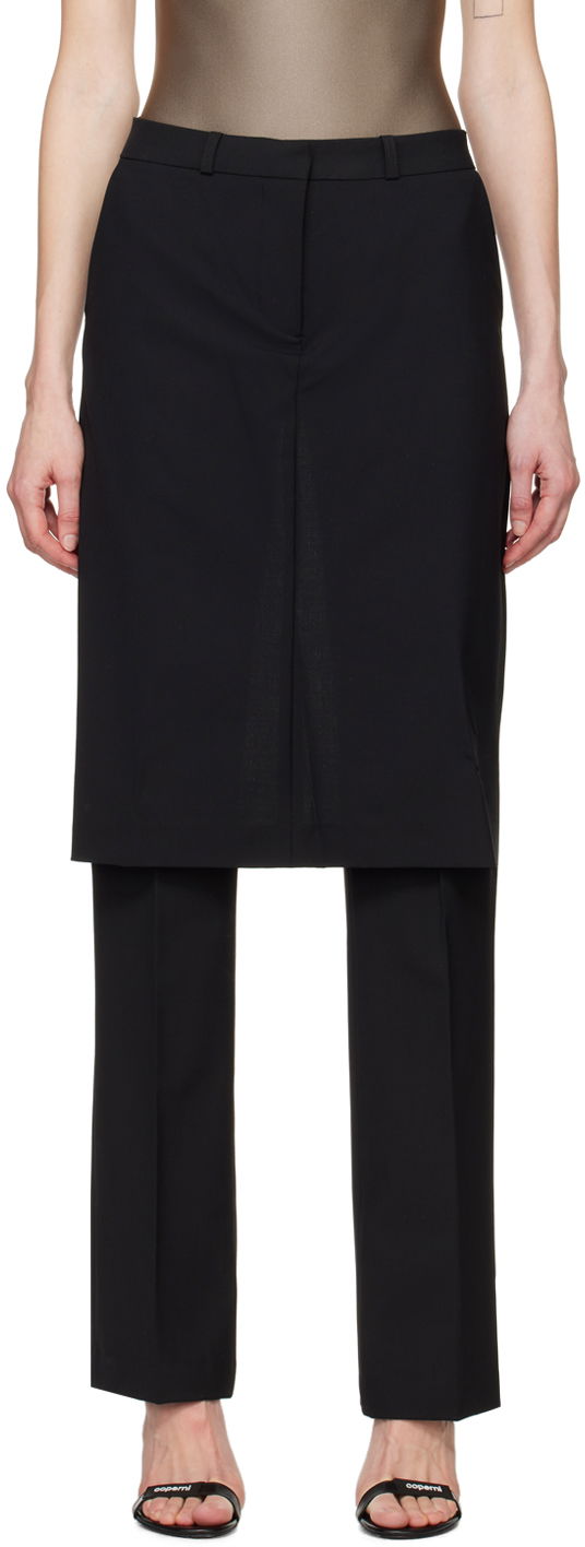 Byxor Coperni Coperni Skirt Overlay Trousers Svart | COPP64106