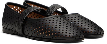 Sneakers och skor Stella McCartney Stella McCartney Ryder Perforated Ballerina Flats Svart | 810528KP027, 3