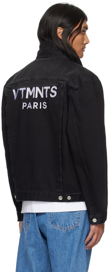 Jacka VETEMENTS VTMNTS Embroidered Denim Jacket Svart | VL20JA560BW, 2