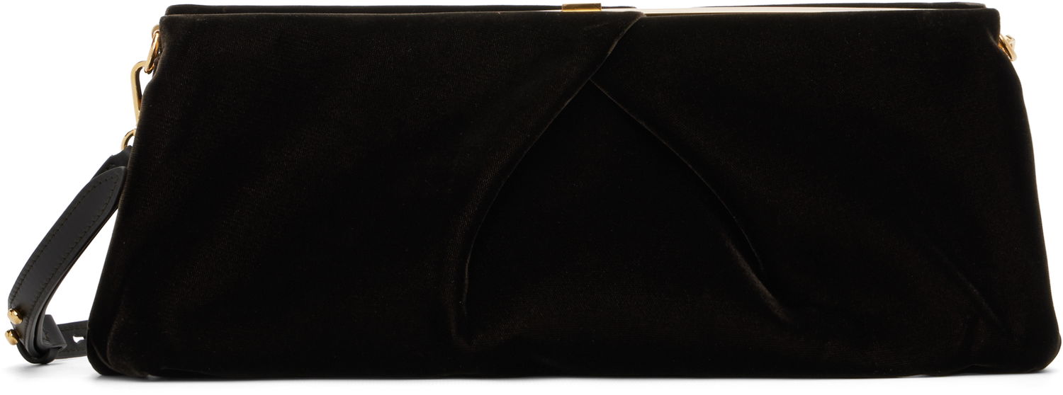 Handväska Dries Van Noten Dries Van Noten Velvet Clutch Svart | 252-011518-653, 0
