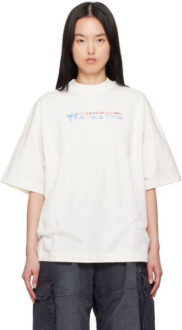 T-shirt Alexander Wang Alexander Wang Logo-Print T-Shirt Vit | UCC2251835, 0