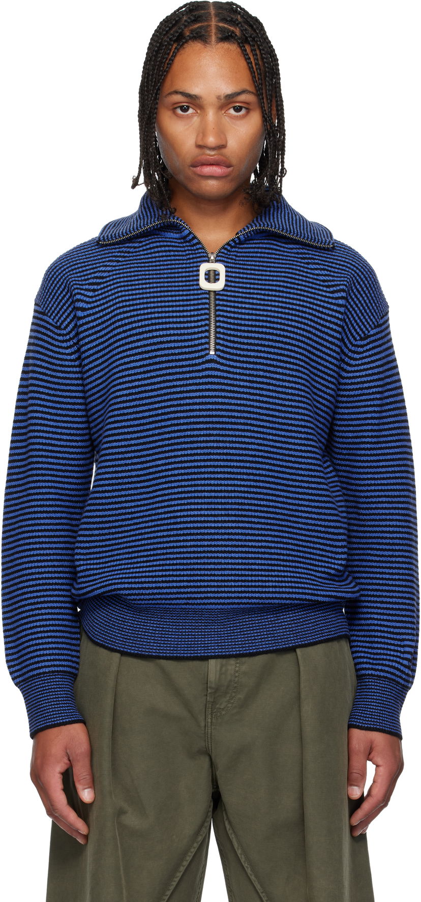 Sweater JW Anderson JW Anderson Half Zip Sweater Flerfärgad | KW1285-YN0408