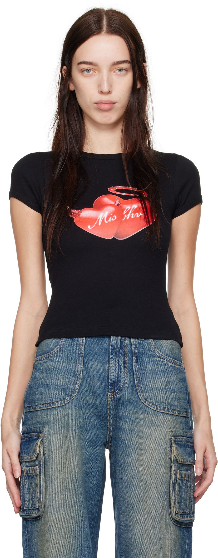 T-shirt MISBHV Hearts Baby T-Shirt Svart | 241W118