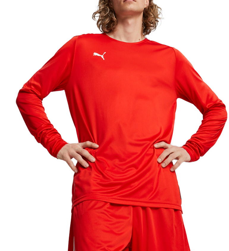 T-shirt Puma Shooting Shirt Long Sleeve Röd | 676637-03