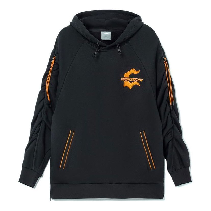 Sweatshirt Li-Ning Counterflow Graphic Hoodie Svart | AWDRG05-2
