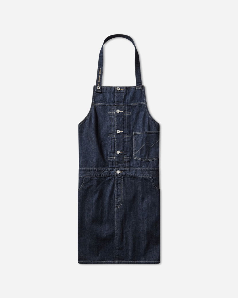 Kläder Neighborhood Button-Front Utility Denim Apron Mörkblå | 252ZANH-AC01 INDIGO