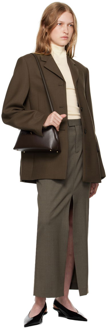 Handväska TOTEME Shearling T-Lock Clutch Bag Brun | 244-WAL0055-LE0084, 3