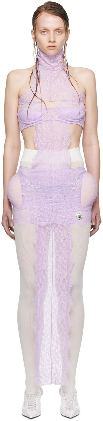 Klä Jean Paul Gaultier Jean Paul Gaultier Shayne Oliver Edition Lace Minidress Purpur | 24/27-F-RO167P-C047-29