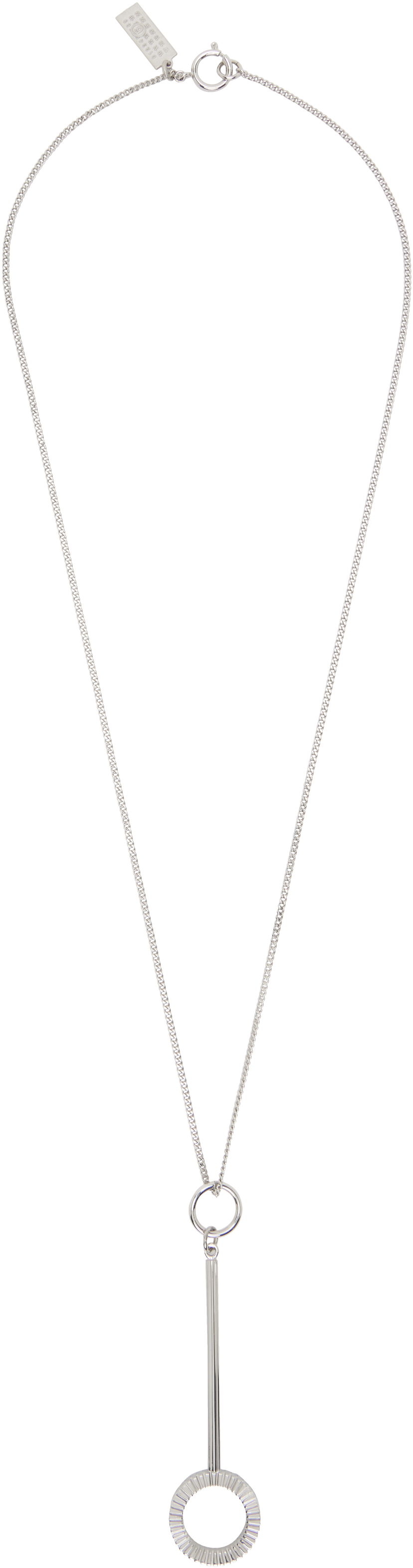 Halsband Maison Margiela MM6 Maison Margiela Curb Chain Pendant Necklace Metallisk | SM7UU0076 P7352