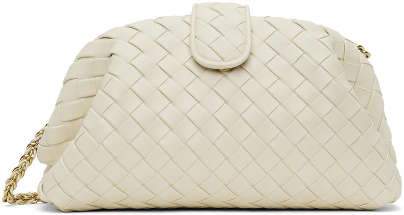 Handväska Bottega Veneta Lauren 1980 Teen Clutch Vit | 785807 V40Z1