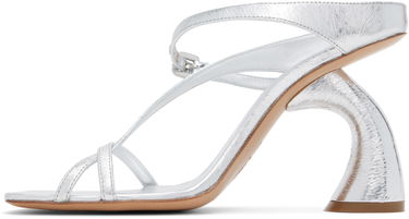 Tillbehör Dries Van Noten Dries Van Noten Strappy Sculptural Heeled Sandals Metallisk | WS251-1623-207, 2
