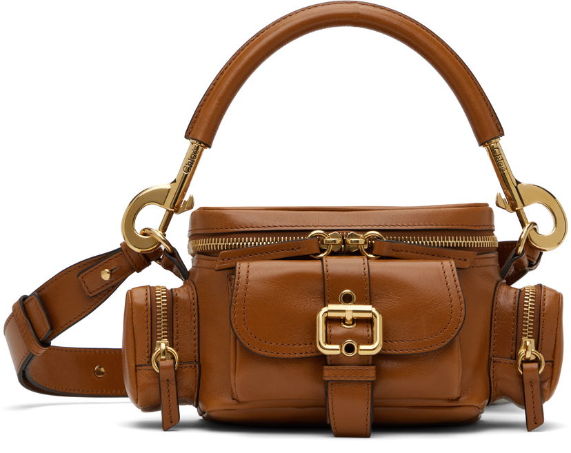 Axelväska CHLOÉ Small Camera Shoulder Bag Brun | CHC24AS534N83
