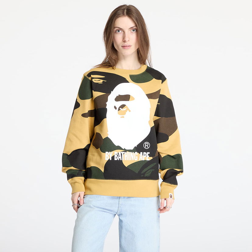 Sweater BAPE A BATHING APE Giant 1St Camo Crewneck Sweatshirt Gul | 001SWL301011MYEL