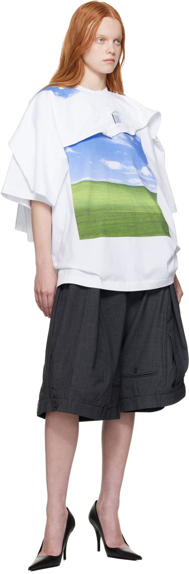 T-shirt VETEMENTS Vetements Desktop Double Layered T-Shirt Vit | UH76TR770W, 3