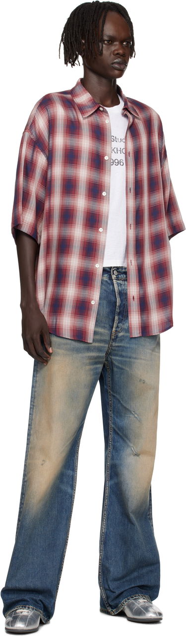 Skjorta Acne Studios Acne Studios Checked Button-Up Shirt Röd | CB0116-, 3