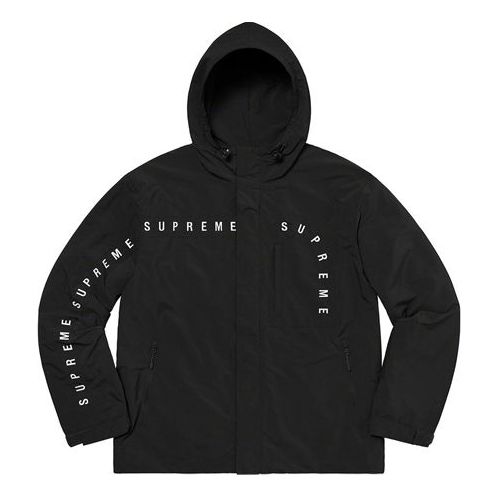Vindjacka Supreme Curve Logos Ripstop Jacket Svart | SUP-FW20-162, 0