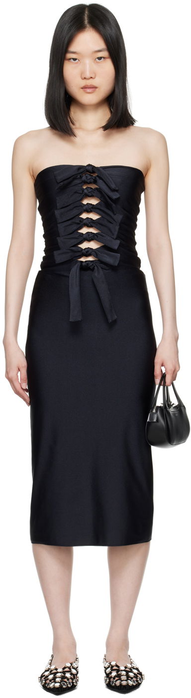 Klä Coperni Knot Midi Dress Svart | COPR110BIS545
