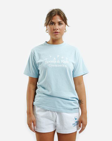 T-shirt Sporty & Rich Gymnastics T-Shirt Blå | TS487BB, 1