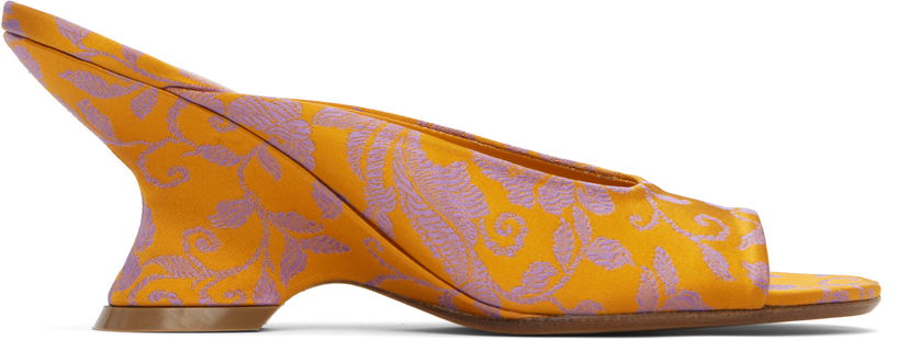 Skovård Dries Van Noten Dries Van Noten Open-Toe Jacquard Mules Orange | WS251-1561-730