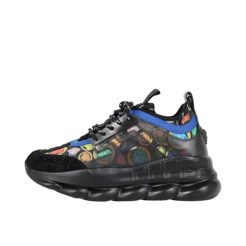 Sneakers och skor Versace Chain Reaction Diamond Print Black Blue Multi Svart | DSU7071E-D27TCG_6X080
