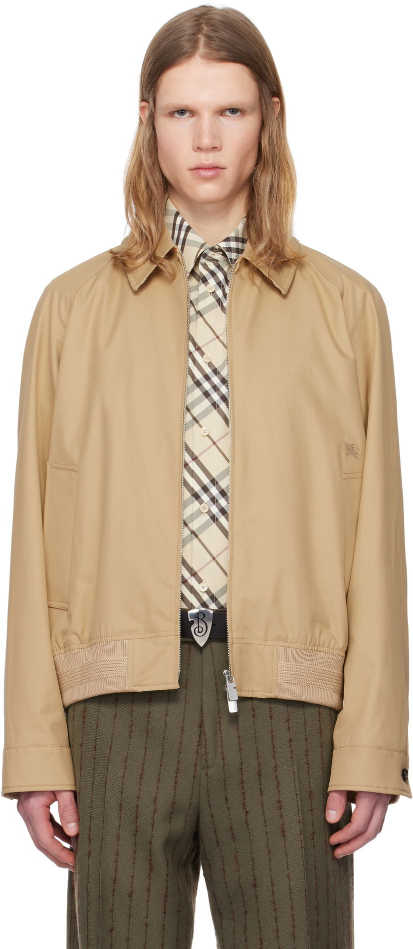 Bomberjacka Burberry Burberry Gabardine Chester Harrington Jacket Beige | 8093199