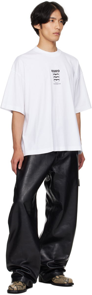 Byxor VETEMENTS VETEMENTS Hip Hop Leather Pants Svart | UH76LP250B, 3