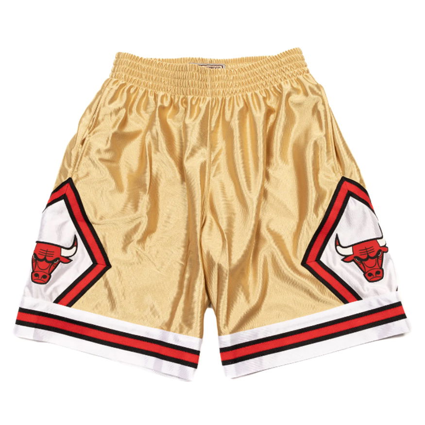 Shorts Mitchell & Ness Chicago Bulls 75th Gold Swingman Shorts Metallisk | SMSH4399-CBU97PPPGOLD, 0
