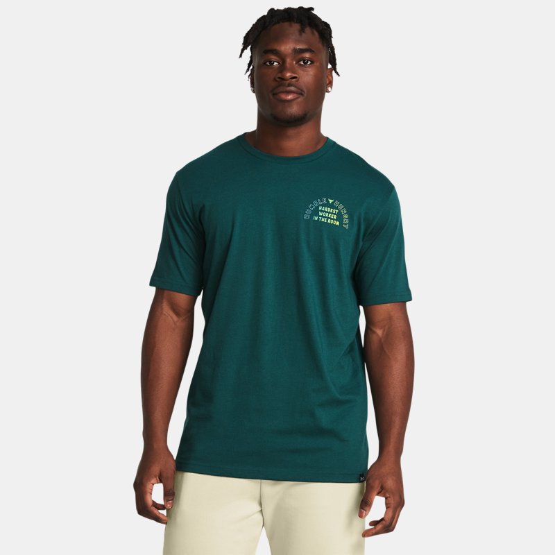 T-shirt Under Armour Project Rock H&H Kurzarm-Shirt mit Grön | 1383229-449
