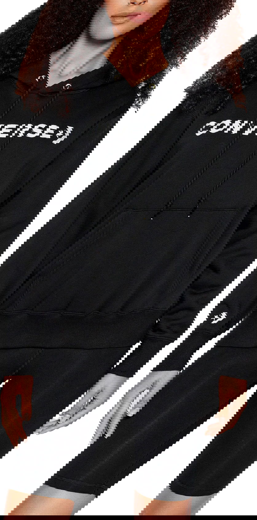 Sweatshirt Converse Icon Play Svart | 10023970-a01-001, 0