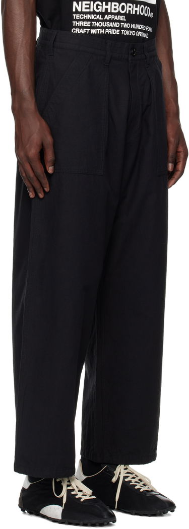 Byxor Neighborhood Neighborhood Wide Baker Trousers Svart | 251ZANH-PTM07, 1
