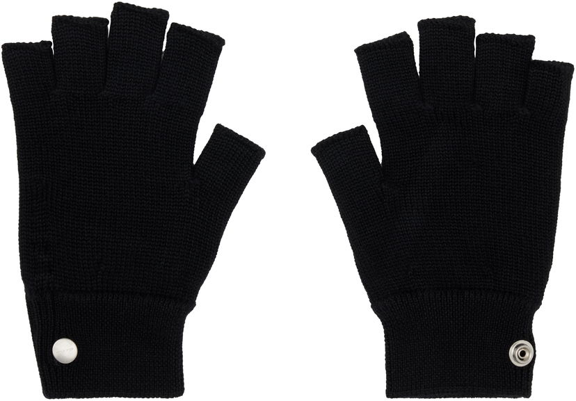 Handskar Rick Owens Rick Owens Concordians Fingerless Gloves Svart | RU02E1485 WS