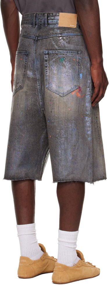 Shorts We11done We11done Painted Denim Shorts Grå | WD-DP2-25-332-M-BK, 2