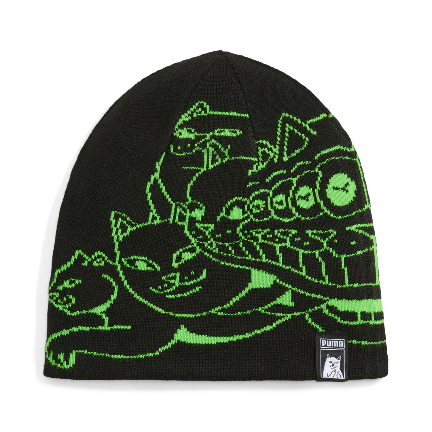 Mössa Puma PUMA x RIPNDIP Knitted Beanie with Graphic Print Svart | 026596_01, 0