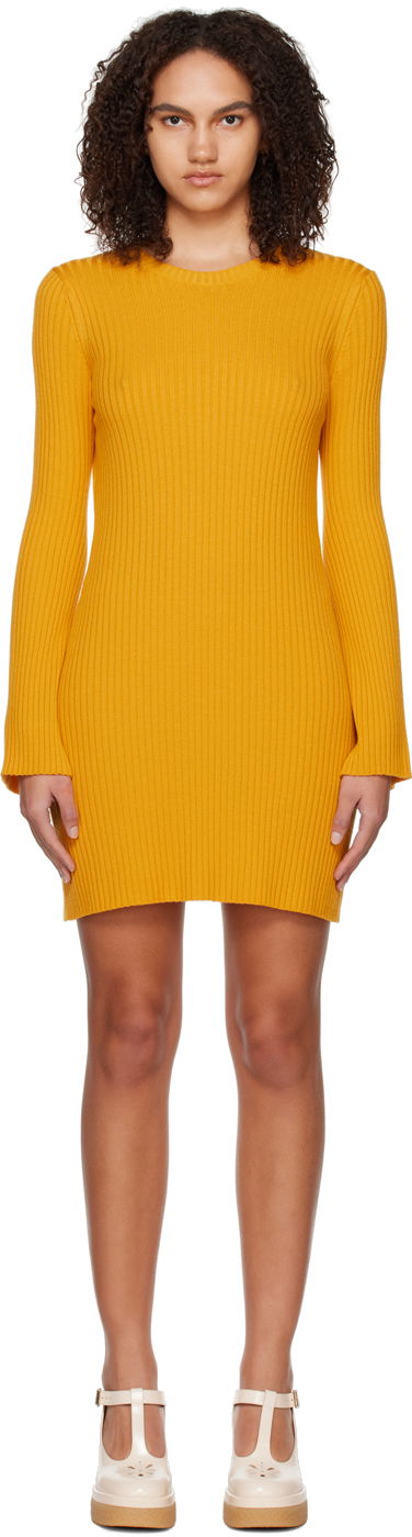 Klä CHLOÉ Flared Minidress Gul | CHC23SMR03650