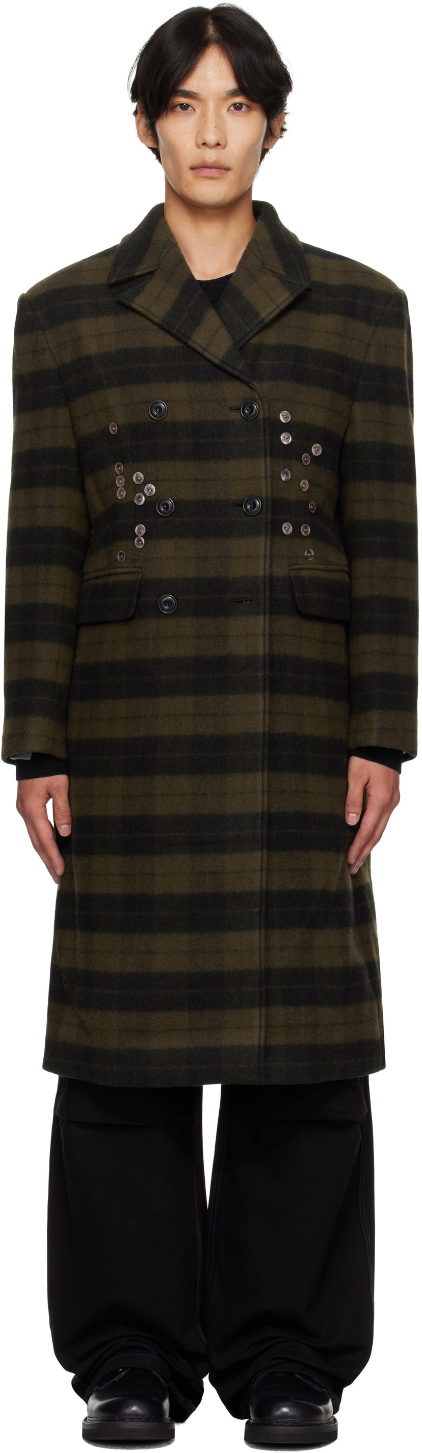 Rockar Andersson Bell Andersson Bell Lacie Check Button Coat Grön | awa726w