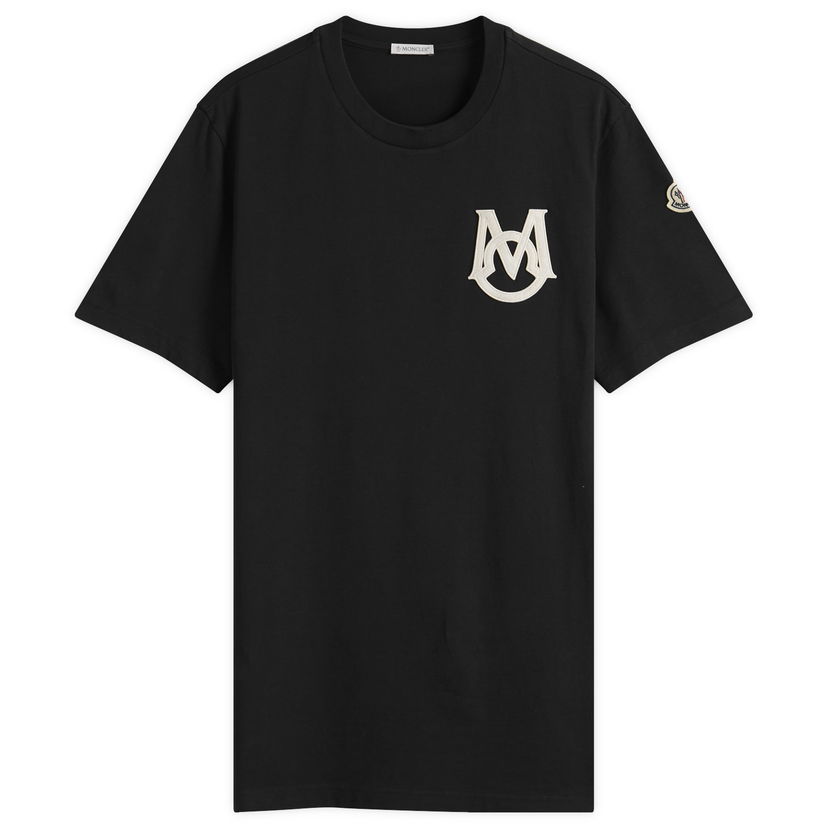 T-shirt Moncler Short Sleeve Logo T-Shirt, Size Large Svart | 8C000-34-8390T-999
