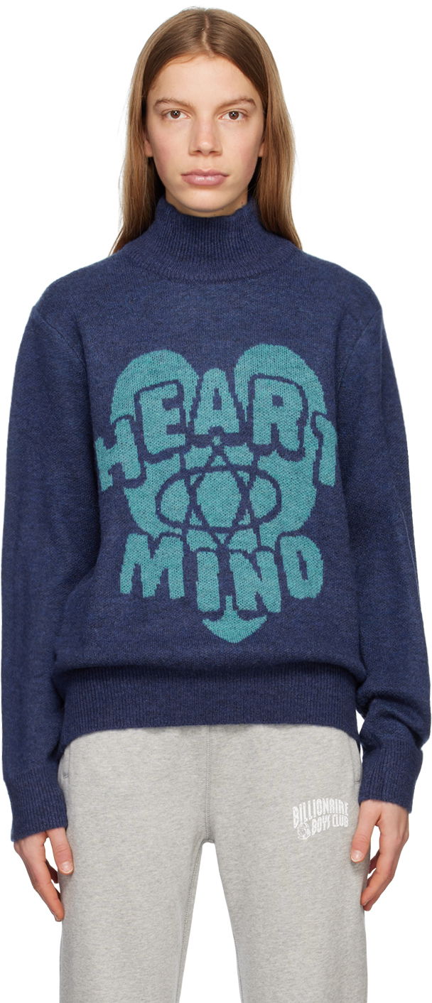 Sweater BILLIONAIRE BOYS CLUB Billionaire Boys Club Heart and Mind Turtleneck Sweater Blå | B23142
