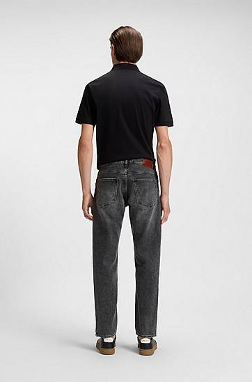 Jeans BOSS Maine Regular-Fit Comfort-Stretch Denim Jeans Svart | 50549809, 1