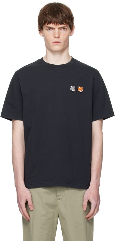 T-shirt MAISON KITSUNÉ Maison Kitsuné Double Fox Head Comfort T-Shirt Svart | OM011CFKJ0118, 0