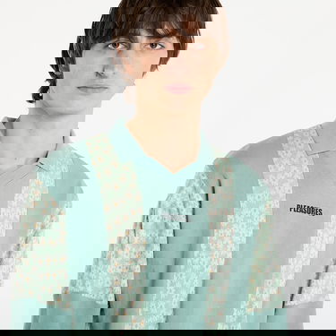 Polotröja Pleasures Sounds Long Sleeve V-Neck Floral Panel Rugby Polo Flerfärgad | P25F038-MATCHA, 4